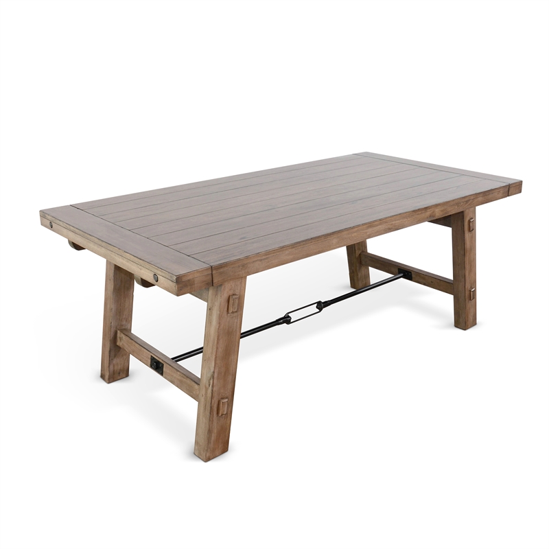 Home Square 3-Piece Set with Dining Table and 2 Benches in Taupe Brown