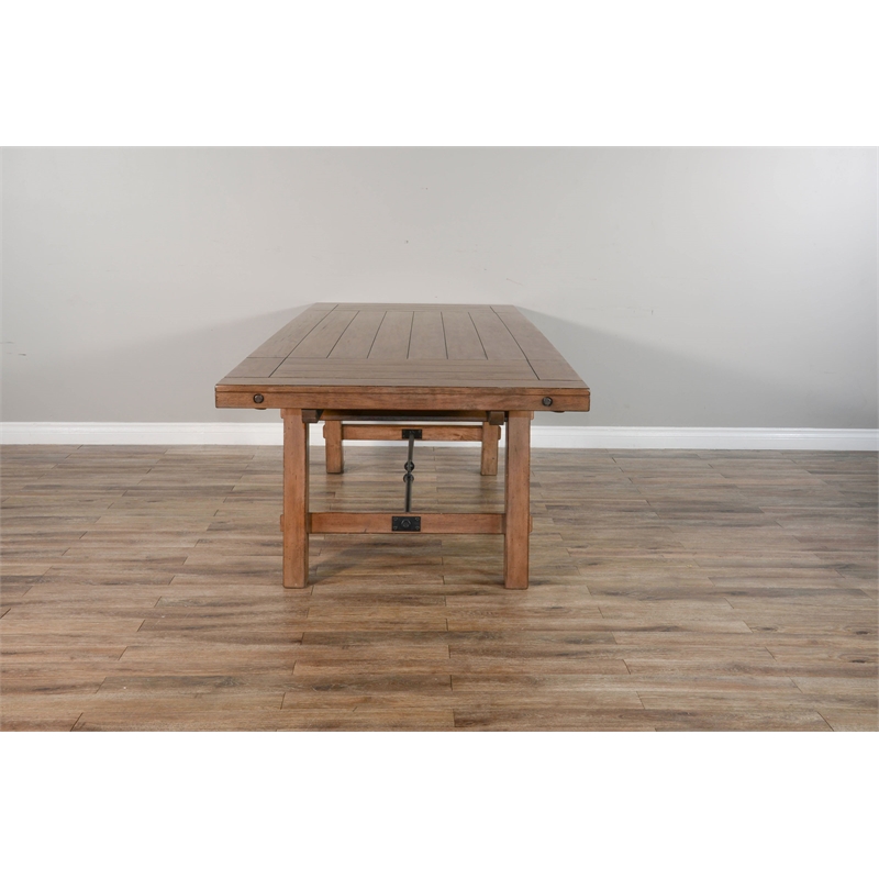 Home Square 3-Piece Set with Dining Table and 2 Benches in Taupe Brown