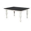 Home Square 7-Piece Set with Dining Table and 6 Ladderback Chairs in White