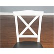 Home Square 7-Piece Set with Dining Table and 6 Crossback Chairs