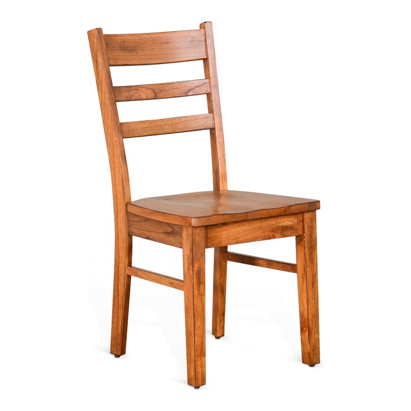 Home Square 3-Piece Set with Mindi Wood Table & 2 Ladderback Chairs
