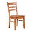 Home Square 3-Piece Set with Mindi Wood Table & 2 Ladderback Chairs