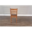 Home Square 3-Piece Set with Mindi Wood Table & 2 Ladderback Chairs