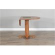 Home Square 3-Piece Set with Mindi Wood Table and 2 Ladderback Chairs