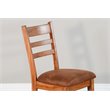 Home Square 3-Piece Set with Mindi Wood Table and 2 Ladderback Chairs