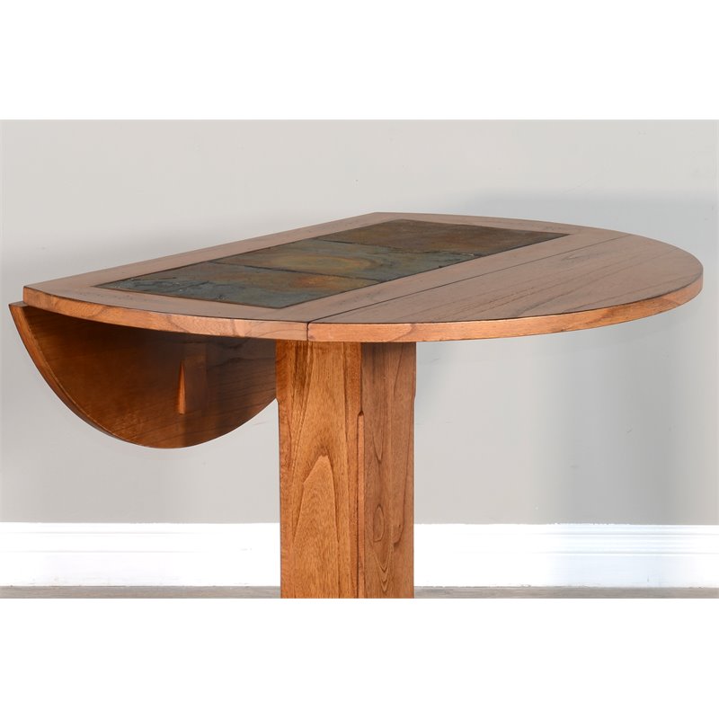 Home Square 3-Piece Set with Mindi Wood Table and 2 Slatback Chairs