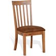 Home Square 3-Piece Set with Mindi Wood Table and 2 Slatback Chairs
