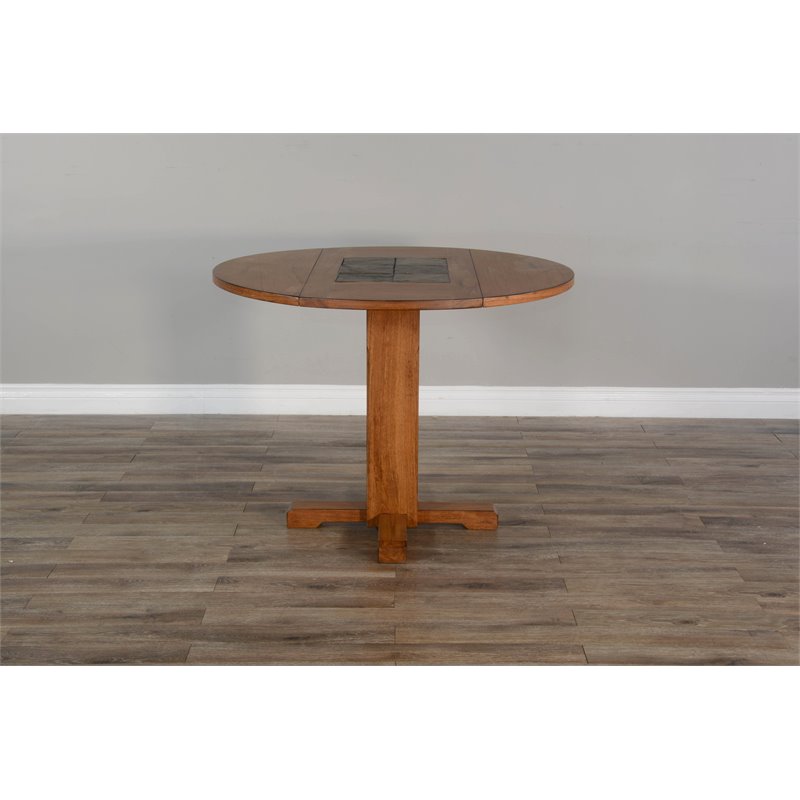 Home Square 3-Piece Set with Mindi Wood Table and 2 Slatback Chairs