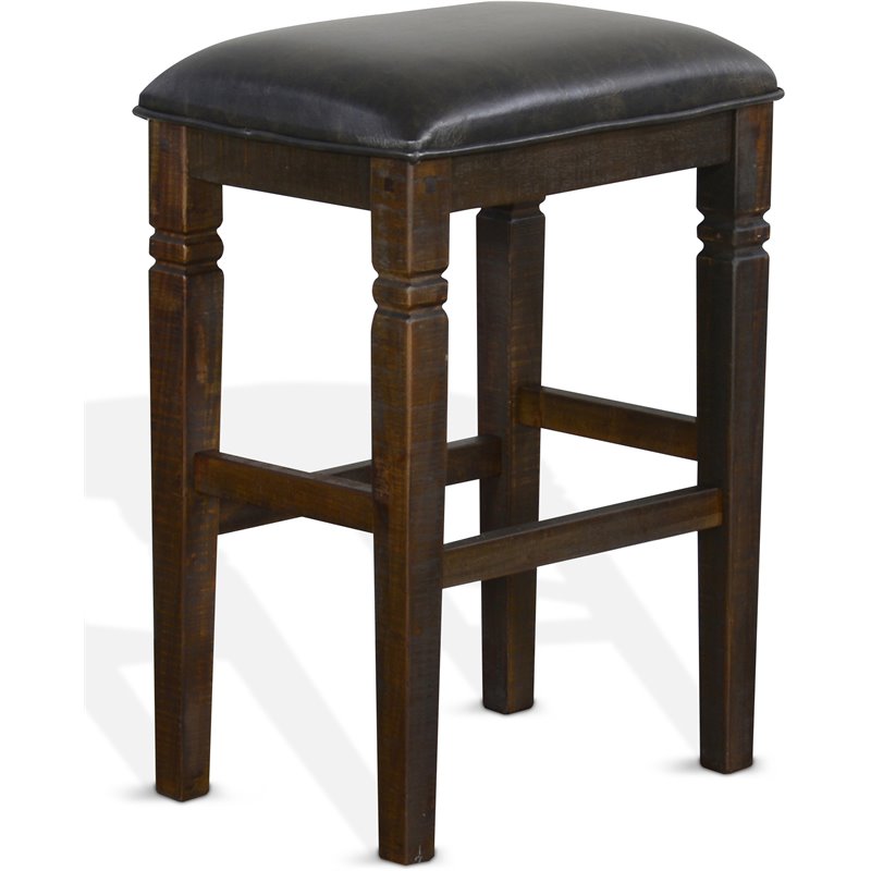 Home Square 4-Piece Set with Bar Unit & Hutch & 2 Stools in Tobacco Leaf