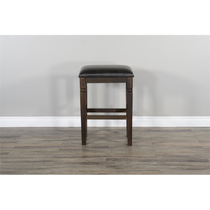 Home Square 4-Piece Set with Bar Unit & Hutch & 2 Stools in Tobacco Leaf