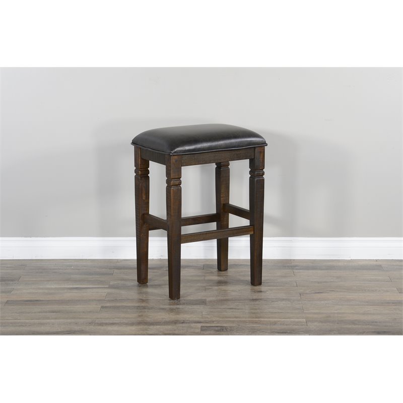 Home Square 4-Piece Set with Bar Unit & Hutch & 2 Stools in Tobacco Leaf