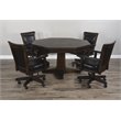 Home Square 9-Piece Set with Table & 4 Chairs & Bar Unit & Hutch & 2 Barstools