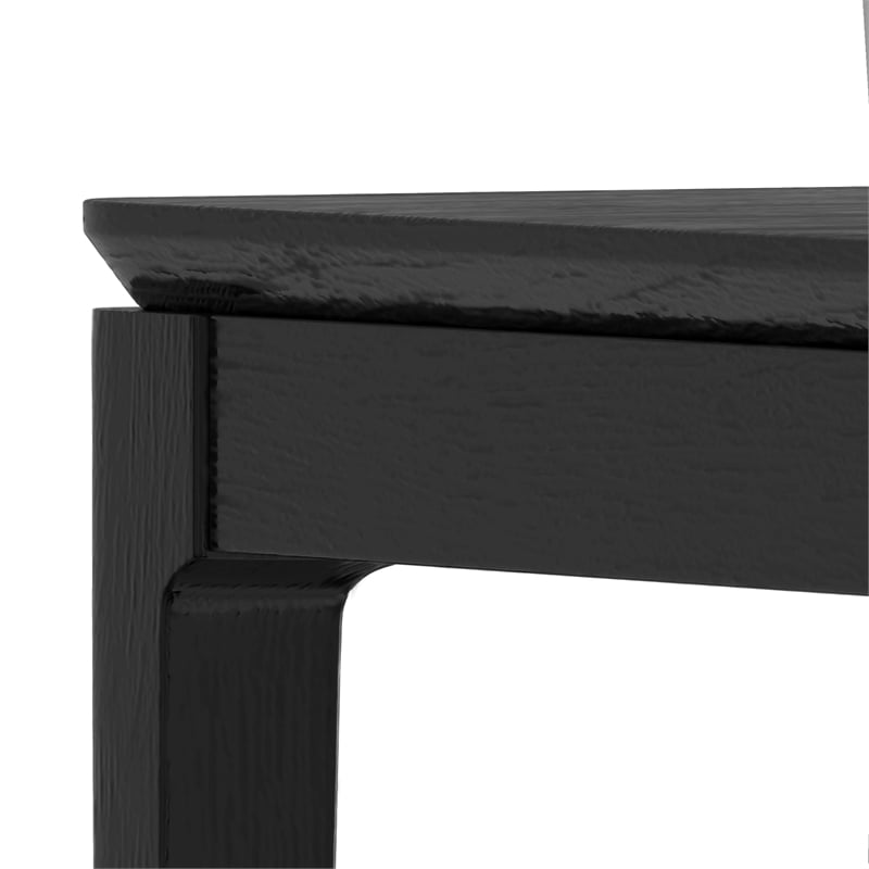 Home Square 5-Piece Set with Dining Table and 4 Side Chairs in Vintage Black