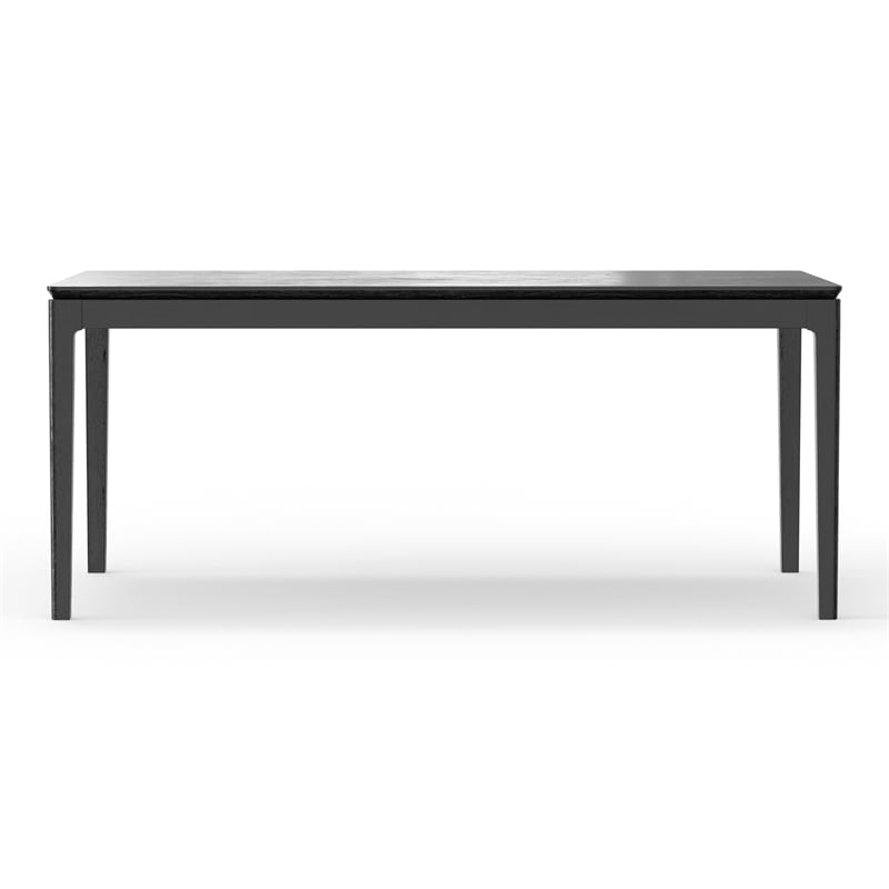 Home Square 5-Piece Set with Dining Table and 4 Side Chairs in Vintage Black