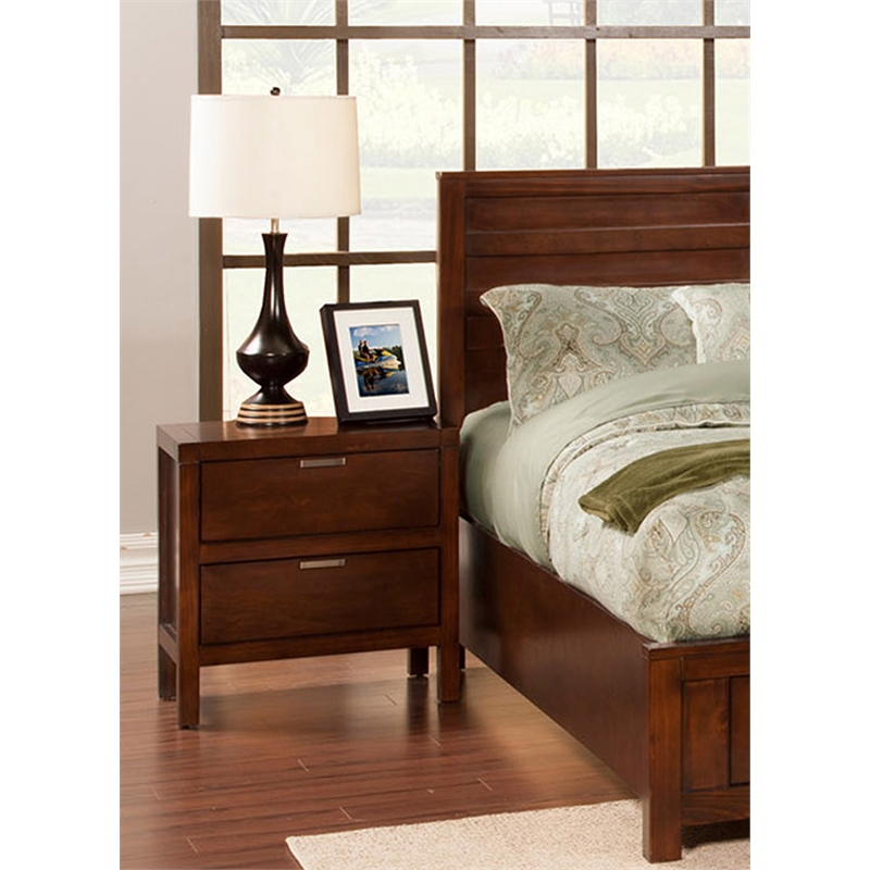 Home Square 4-Piece Set with Chest and 2 Nightstands and Dresser in Cappuccino