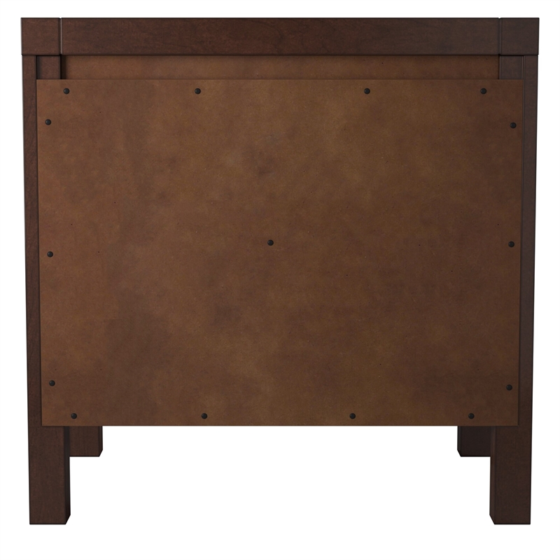 Home Square 4-Piece Set with Chest and 2 Nightstands and Dresser in Cappuccino