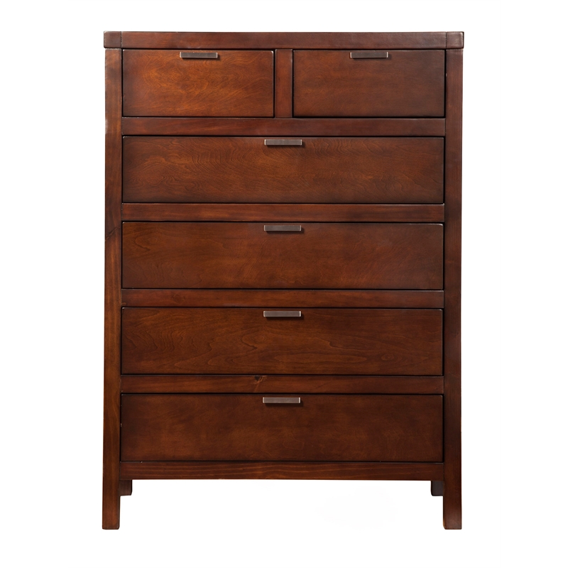 Home Square 3-Piece Set with 6 Drawer Chest and 2 Nightstands in Cappuccino