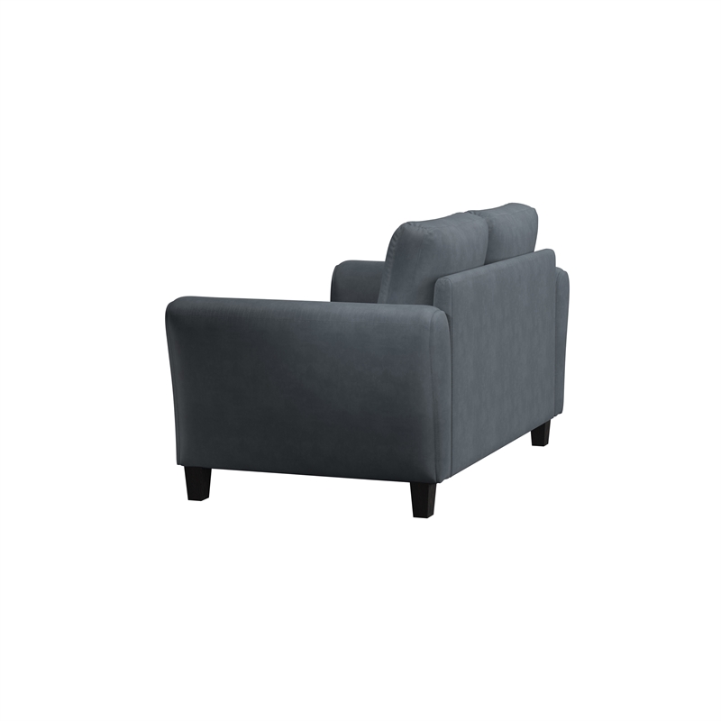 Home Square 2-Piece Set with Accent Chair and Loveseat in Dark Gray