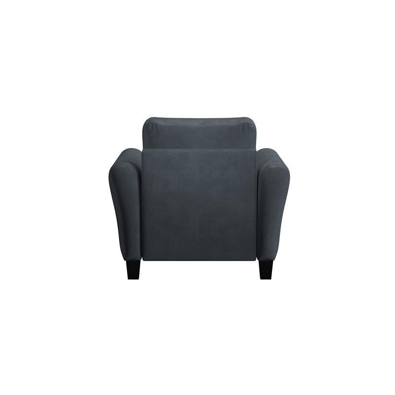 Home Square 2-Piece Set with Accent Chair and Sofa in Dark Gray