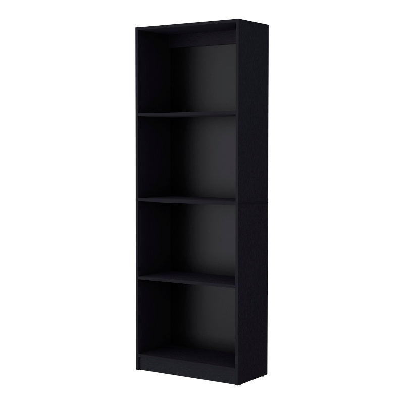 Home Square Engineered Wood Bookcase in Black Finish - Set of 2
