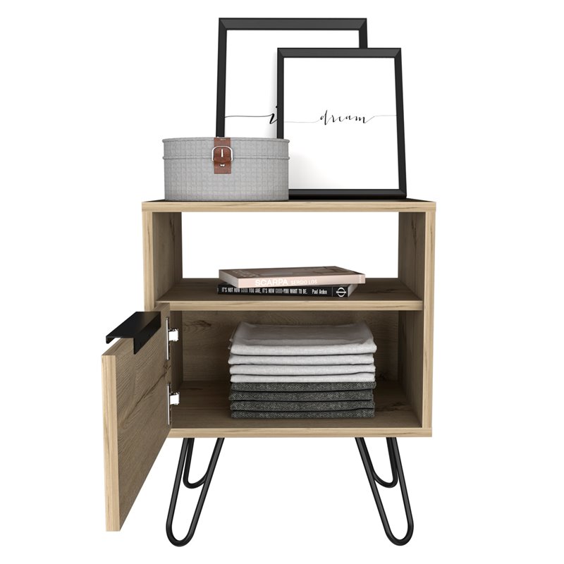 Home Square 2-Piece Set with 3 Drawers Dresser & Nightstand in Black