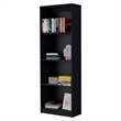 Home Square 2-Piece Set with Engineered Wood Writing Desk & Bookcase in Black