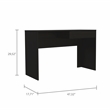 Home Square 2-Piece Set with Engineered Wood Writing Desk & Bookcase in Black