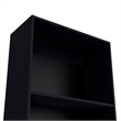 Home Square 2-Piece Set with Engineered Wood Writing Desk & Bookcase in Black