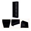 Home Square 2-Piece Set with Engineered Wood Writing Desk & Bookcase in Black