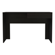 Home Square 2-Piece Set with Wood Computer Desk & Slim Bookcase in Black