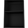 Home Square 2-Piece Set with Wood Computer Desk & Slim Bookcase in Black