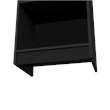 Home Square 2-Piece Set with Wood Computer Desk & Slim Bookcase in Black