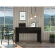 Home Square 2-Piece Set with Wood Computer Desk & Slim Bookcase in Black