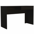 Home Square 2-Piece Set with Wood Computer Desk & Slim Bookcase in Black
