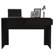 Home Square 2-Piece Set with Wood Computer Desk & Slim Bookcase in Black