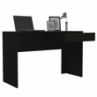 Home Square 2-Piece Set with Wood Computer Desk & Slim Bookcase in Black