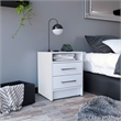 Home Square 2-Piece Set with Engineered Wood Nightstand & Armoires in White