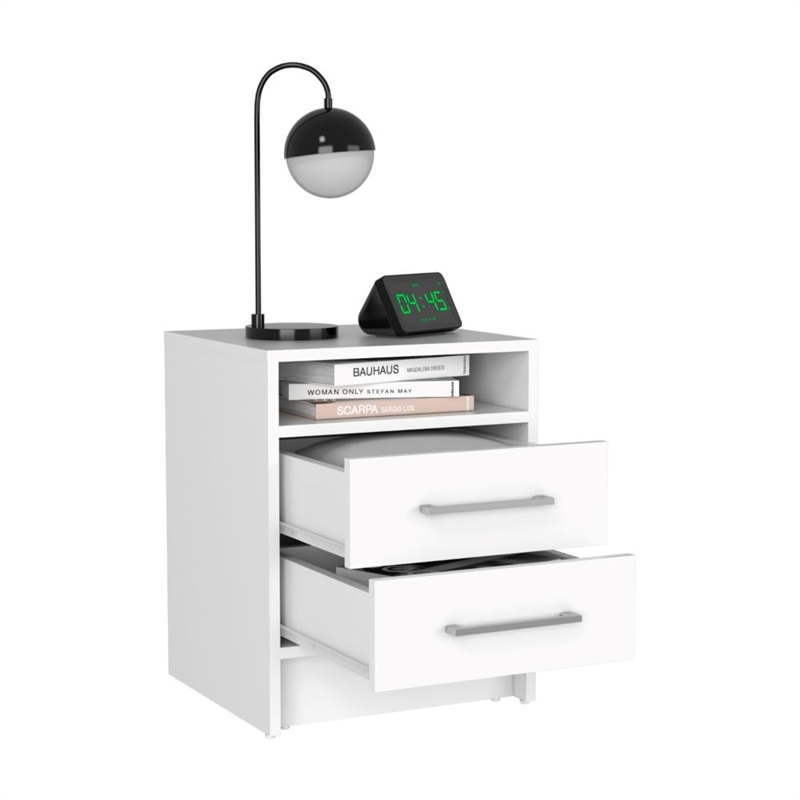 Home Square 3-Piece Set with Armoire & 2 Nightstands in White