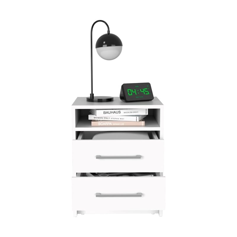Home Square 3-Piece Set with Armoire & 2 Nightstands in White