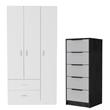 Home Square 2-Piece Set with 3 Door Armoire & 5 Drawer Dresser
