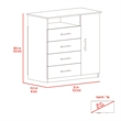 Home Square 3-Piece Set with 2 Nightstands and Four Drawer Dresser