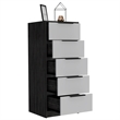 Home Square 2-Piece Set with Engineered Wood Nightstand and 5 Drawer Dresser