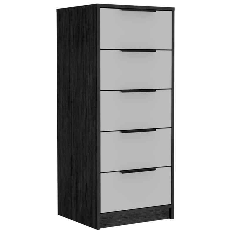 Home Square 2-Piece Set with Engineered Wood Nightstand and 5 Drawer Dresser