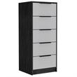 Home Square 2-Piece Set with Engineered Wood Nightstand and 5 Drawer Dresser
