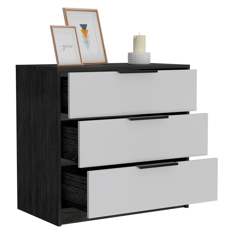 Home Square 2-Piece Set with Engineered Wood Nightstand and 3 Drawer Dresser
