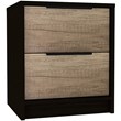 Home Square 3-Piece Set with Mounted Shoe Rack and 2 Nightstands