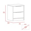 Home Square 3-Piece Set with Mounted Shoe Rack and 2 Nightstands