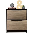 Home Square 3-Piece Set with Mounted Shoe Rack and 2 Nightstands