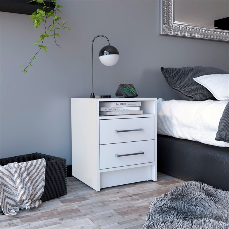 Home Square 2-Piece Set with 3 Drawer Engineered Wood Dresser and Nightstand