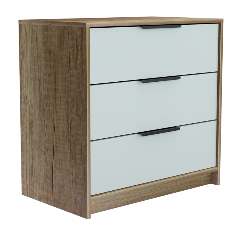 Home Square 2-Piece Set with 3 Drawer Engineered Wood Dresser and Nightstand